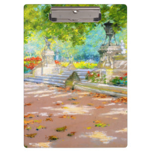 Vintage Terrasse, Park mit Aussicht (1887) zeichne Klemmbrett