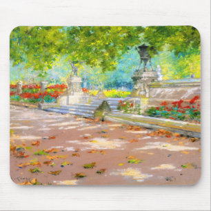 Vintage Terrasse, Park mit Aussicht (1887) zeichne Mousepad