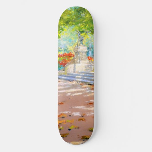 Vintage Terrasse, Park mit Aussicht (1887) zeichne Skateboard (Vorderseite)