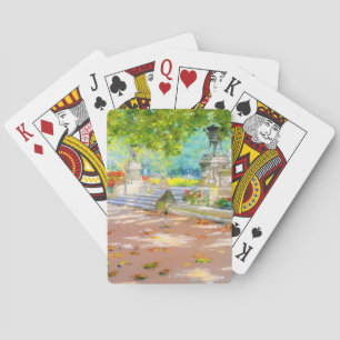 Vintage Terrasse, Park mit Aussicht (1887) zeichne Spielkarten