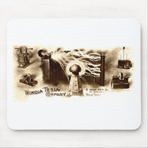 Vintage Tesla-Briefkopf Mousepad