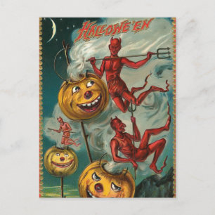 Vintage Teufel Postkarte