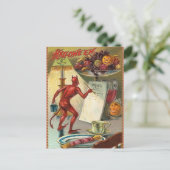 Vintage Teufel Postkarte (Stehend Vorderseite)