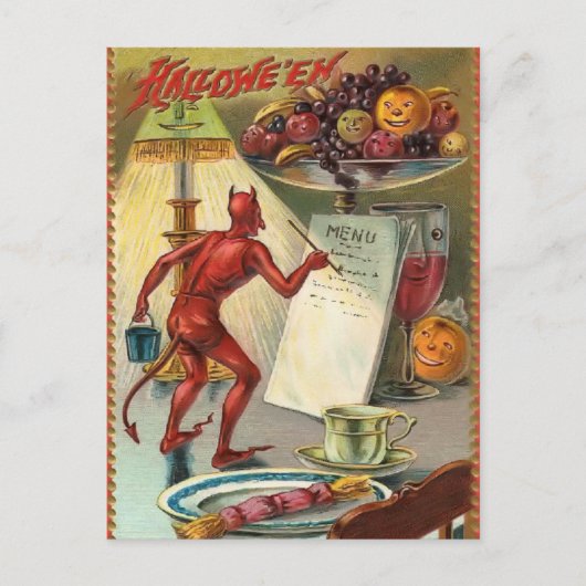 Vintage Teufel Postkarte (Vorderseite)