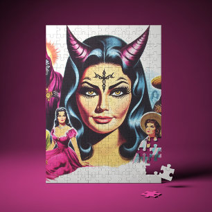 Vintage Teufelsfrau Puzzle