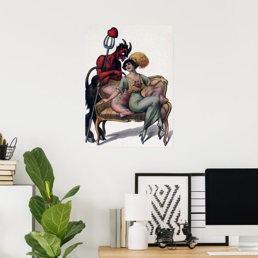 Vintage Teufelskunst Poster (Heimbüro)