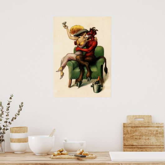 Vintage Teufelskunst Poster (Küche)