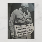 Vintage teurer Mann Collage Postkarte (Vorderseite)