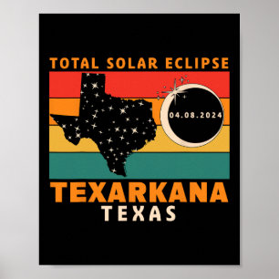 Vintage Texarkana Texas Totale Sonnenfinsternis 20 Poster