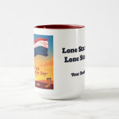 Vintage Texas Flag 1836 Patriotic Gift Tasse (Zentrum)