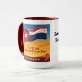 Vintage Texas Flag 1836 Patriotic Gift Tasse (Vorderseite Links)