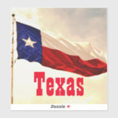 Vintage Texas-Flag-Aufkleber im rustikalen Stil Aufkleber (Blatt)