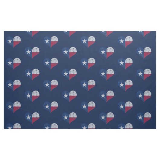 Vintage Texas-Flaggen-Herzen Stoff (Fat Quarter (45,7 x 55,9 cm))