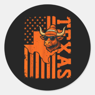 Vintage Texas Grafik Texas Liebhaber Männer Frauen Runder Aufkleber