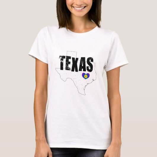 Vintage Texas-Herzspitze T-Shirt (Vorderseite)