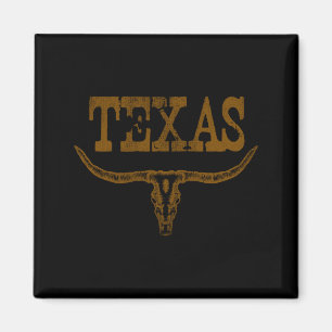Vintage Texas Longhorn Lone Star State Mischt Euch Magnet