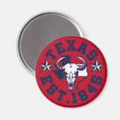 Vintage Texas Magnet (Vorderseite/Rückseite)