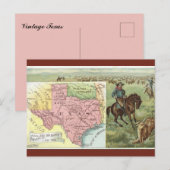 Vintage Texas Map Postkarte (Vorne/Hinten)
