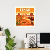Vintage Texas Poster (Heimbüro)