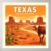 Vintage Texas Poster (Vorne)