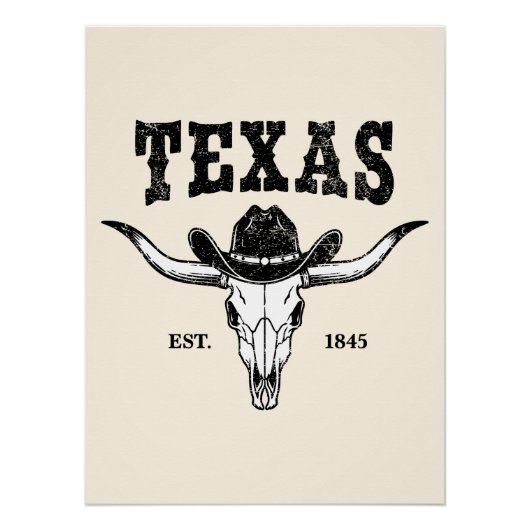 Vintage Texas Poster (Vorderseite)