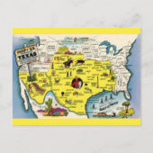Vintage Texas Postkarte (Vorderseite)