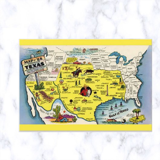 Vintage Texas Postkarte