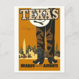 Vintage Texas Postkarte