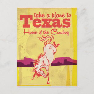 Vintage-Texas-Reiseposter-Druck Postkarte