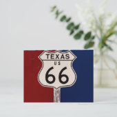 Vintage Texas-Route 66 Postkarte (Stehend Vorderseite)