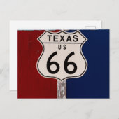 Vintage Texas-Route 66 Postkarte (Vorne/Hinten)