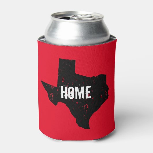 Vintage Texas Staat Silhouette Bierhalterung Dosenkühler (Kanne Vorderseite)