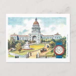 Vintage Texas State Capitol mit Siegel Postkarte