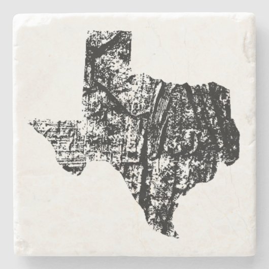 Vintage Texas Steinuntersetzer (Vorderseite)