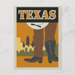 Vintage Texas USA Reiseplakat Postkarte