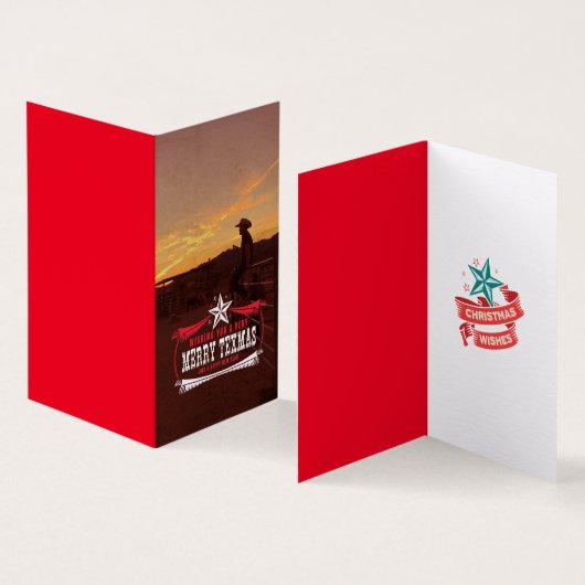 Vintage TEXMAS Weihnachtskarte (Innenseite und Außenseite)