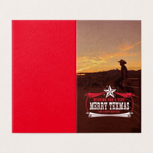 Vintage TEXMAS Weihnachtskarte (Außenseite Aufgefaltet)