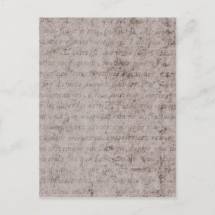 Vintage-Text-Französischer-Hintergrundpapiervorlag Postkarte