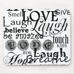 Vintage-Text-Lebensberatungs-Bekleidung und Gesche Mousepad