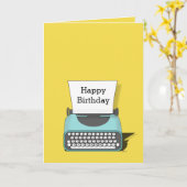 Vintage Textnachricht Happy Birthday Spaß Card Karte (Gelbe Blume)
