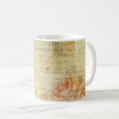 Vintage Textskripte Kaffeetasse (VorderseiteRechts)