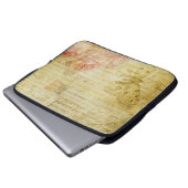 Vintage Textskripte Laptopschutzhülle (Vorne Knopf)