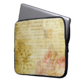 Vintage Textskripte Laptopschutzhülle (Vorderseite Links)