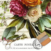 Vintage Textur Rustikale Blumendekoupage Seidenpapier