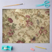 Vintage Textur Rustikale Blumendekoupage Seidenpapier (Basteln)