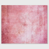 Vintage Textur Scrapbook Rosa Geschenkpapier (Flach)