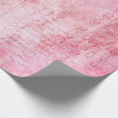 Vintage Textur Scrapbook Rosa Geschenkpapier (Ecke)
