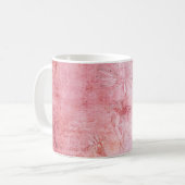 Vintage Textur Scrapbook Rosa Kaffeetasse (Vorderseite Links)