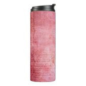 Vintage Textur Scrapbook Rosa Thermosbecher (Nach links gedreht)