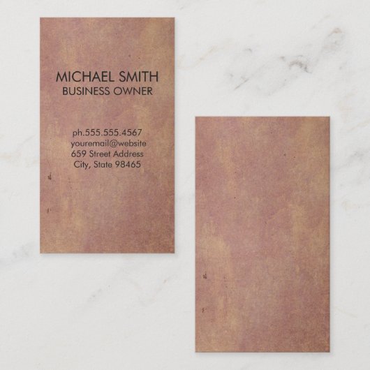 Vintage Textur Visitenkarte (Vorne/Hinten)